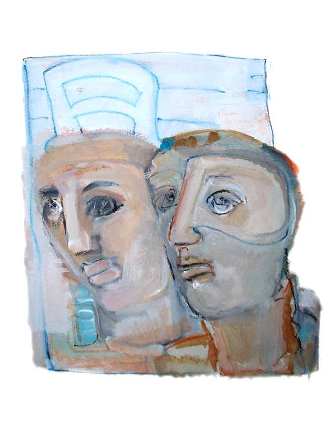 2007, Mischtechnik auf Papier, 27 cm x 35 cm